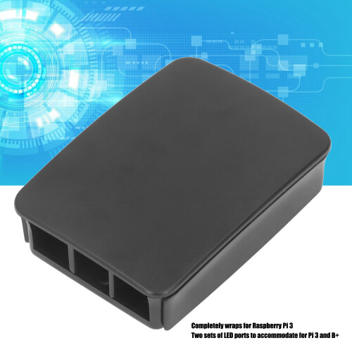 All Ports Access ABS Enclosure for Raspberry Pi 3 B+ Micro Computer Case Black 1