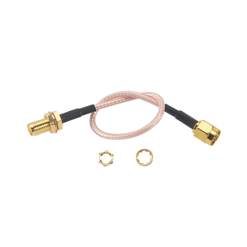 Sma Coaxial Cable Male To Female Rg316 Bulkhead Pigtail Jumper 14.5Cm Secure Connection Black 9187378398173