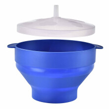 Foldable Oven Bowl Popcorn Bowl Round Portable Popcorn Bowl with Lid for Home Use