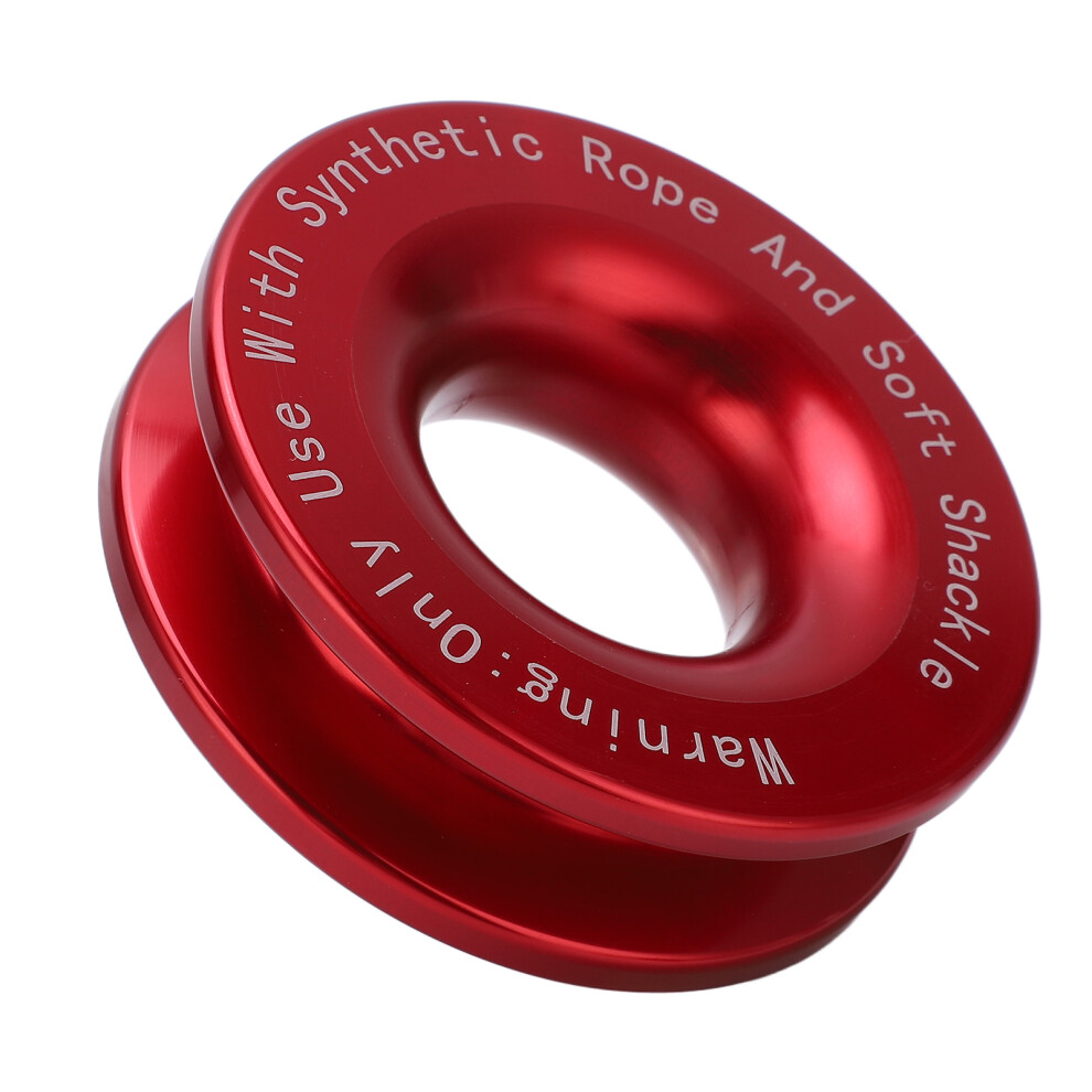 Robust Winch Recovery Ring 41000Lbs For 7/16In To 1/2In Ropes Red Color 5091375456825