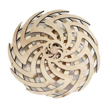 Handmade Retro Dynamic Sculpture Dynamic Wall Art Wooden Windmill Reverse Statue for Living Room Home Decoration A