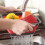 Silicone Folding Drain Fruit Vegetable Washing Basket Foldable Strainer Drainer Kitchen Storage Tool Dish Small Green 5
