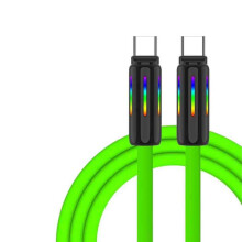 USB C to USB C Cable 240W Silicone USB-C Charging Cable Type-C Cord for 15 and Other Devices Green