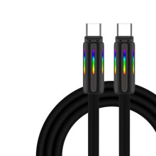 USB C to USB C Cable 240W Silicone USB-C Charging Cable Type-C Cord for 15 and Other Devices Black