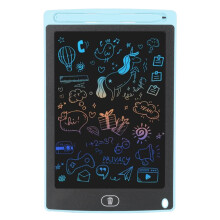 LCD Writing Tablet 8.5 Inch Kids Drawing Board with Eye Protection, Erase and Lock, Light Blue