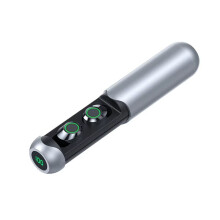 Draadloze Hoofdtelefoon Oortelefoon Gesprek Headset met Microfoon HiFi Geluid Gaming Oordopjes Oordopjes Ondersteunt Alle Smartphones Zilver