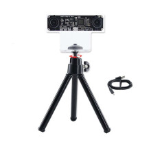 72 Degree Camera Module OV9732 1MP 3,6 mm Dubbelkamera Manuell Fokusering med Skal+Stativ för WinXP/7/8/10 Linux/Android