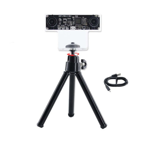 Module de Caméra 72 Degrés OV9732 1MP 3,6 mm Double Caméra Mise au Point Manuelle avec Coque + Trépied pour WinXP/7/8/10 Linux/Android