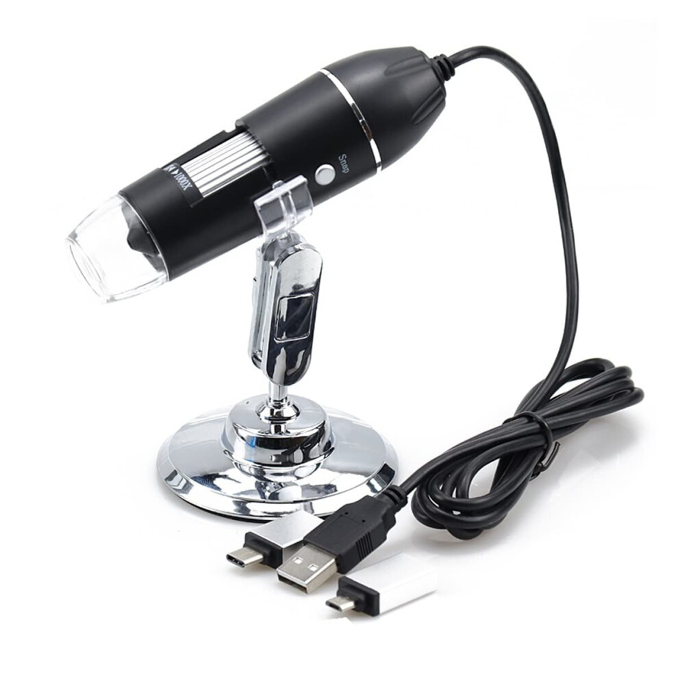 1600X Usb Digital Microscope With 8 Led Lights, Adjustable Focus Handheld For Pc And Laptop 9382693194749