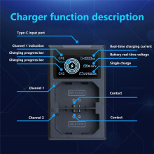 NP-FZ100 Battery Charger A7M3 for  Camera A7R3  Fast Charge A7M4 A9,NP-FZ100 Camera Battery Dual LCD Charger