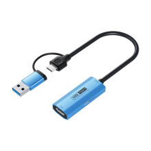 USB3.0&USB-C 1080P 4K30Hz Video Capture Docking med PD3.0 Strömförsörjning för Mångsidig Enhetskompatibilitet