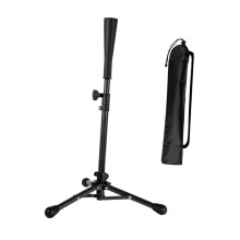 Batting Tee Portable Travel Training Gear Heavy Duty Stable Multipurpose Baseball Softball Tee Adjustable Height Black