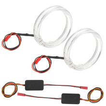 2 Stück Auto-LED-Halo-Ring-Leuchte Guide 80mm Gelb 9-36V