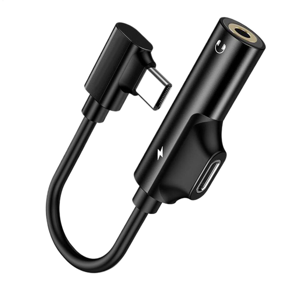 Usb C Headphone Adapter Usb C To 3.5Mm Audio Converter For Phones With Charging Port Black 9347817577648