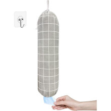 Plastic Tashouder, Wandorganizer, Boodschappentasdrager, Wasbaar voor Thuis, Keuken, Reizen, met Trekkoord