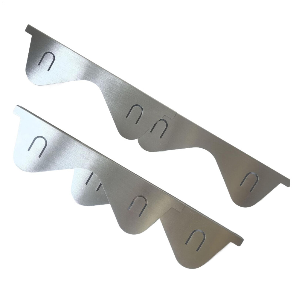 Adjustable Stainless Steel Stove Gap Cover Set, Rust Resistant Kitchen Counter Protector Silver 9347817577990