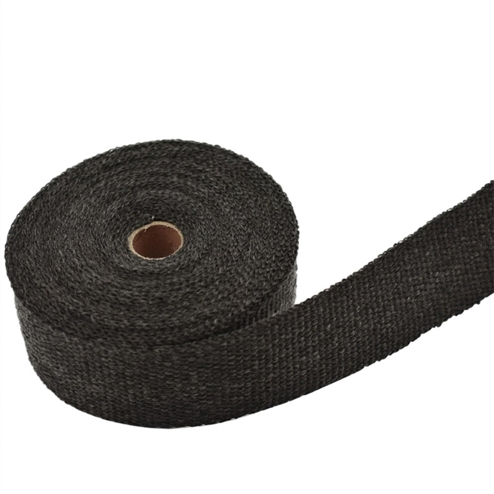 Motorcycle Exhaust Heat Wrap Fiberglass 1.5M Temp Resistant Universal Heat Shield Tape Black 9187378398944