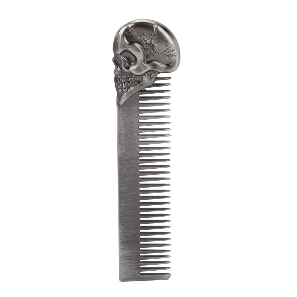 Firm And Sturdy Anti Static Comb Stainless Steel Styling Tool Clear Comb Teeth Heat Resistant Barber Comb For Hair Cutting And Dyeing For Nightclubs