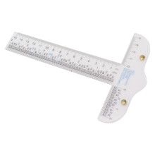 Rettangolo T in acrilico, 12,1x19,3 cm, strumento trasparente per lavori creativi