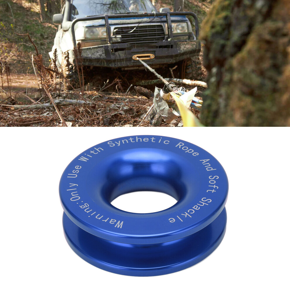 Heavy Duty Winch Recovery Ring 41000Lbs For Soft Shackles 7/16In & 1/2In Blue 4991375464282