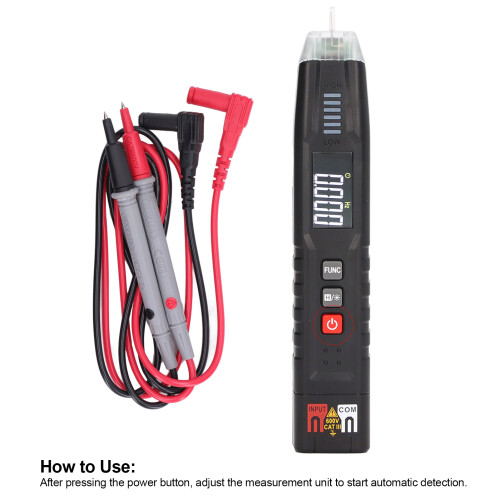 HT122A Digital Non-Contact Voltage Tester Pen, Multi-Function Smart Sensor 2