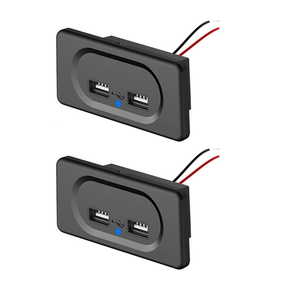 2X Usb Car Charger 5V 3.1A Dual Socket With Waterproof Cover For Boat Rv Caravan Camping 9347817578621
