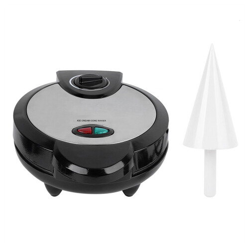 Nonstick 1200W Waffle Cone Maker with Heat Control & Safe Handle 1