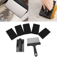 Barbecue Griddle Cleaning Kit with Steel Scraper, Brush & Sponge Blocks