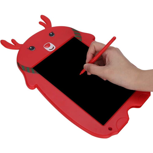 Red Christmas Deer LCD Writing Tablet for Kids with OneTouch Erase and Lock Function 1