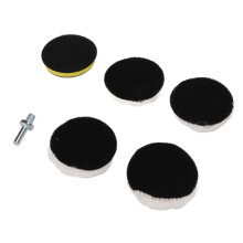 Autopolitur-Pads zum Polieren 6 Stück, 3 Zoll, Kunstwolleimitat mit 5/8 Zoll‑11 Adapter
