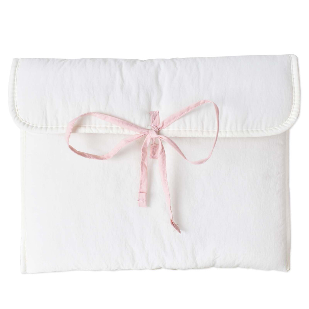 1314 Inch Puffy Laptop Sleeve With Fluffy Shock Protection, Waterresistant Bow Case, White 9187378400074