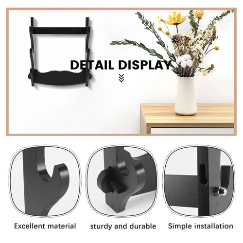 3 Tier Wall Mount Samurai Sword Katana Holder Stand Hanger Bracket Rack Display 2