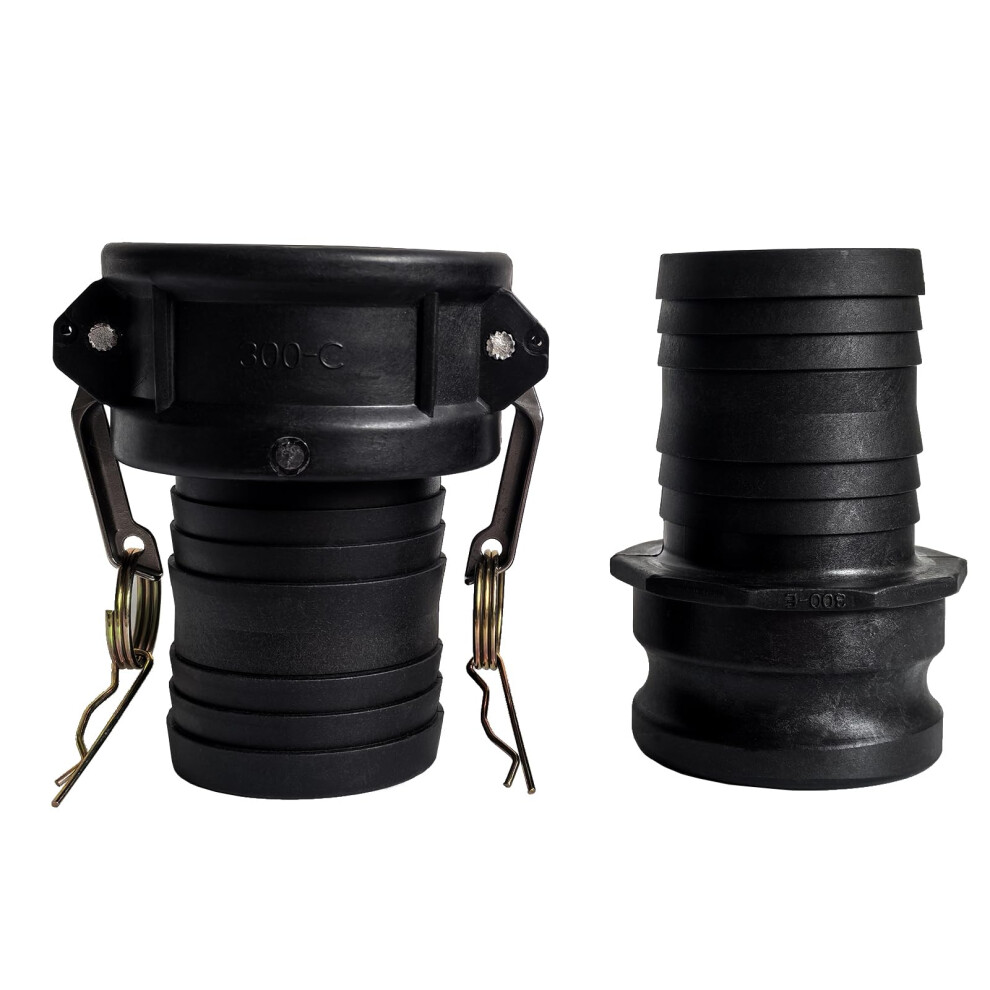 3 Inch Polypropylene Camlock Fittings Type C And E Cam And Groove Hose Kit For Quick Connection 9187378400203