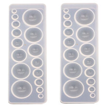 Jewelry Making Casting Mold, DIY Craft Tool for Resin Artisans, Resin Pendant Mold with Round Cavity Design, Cabochon Gem Silicone Mold Featuring