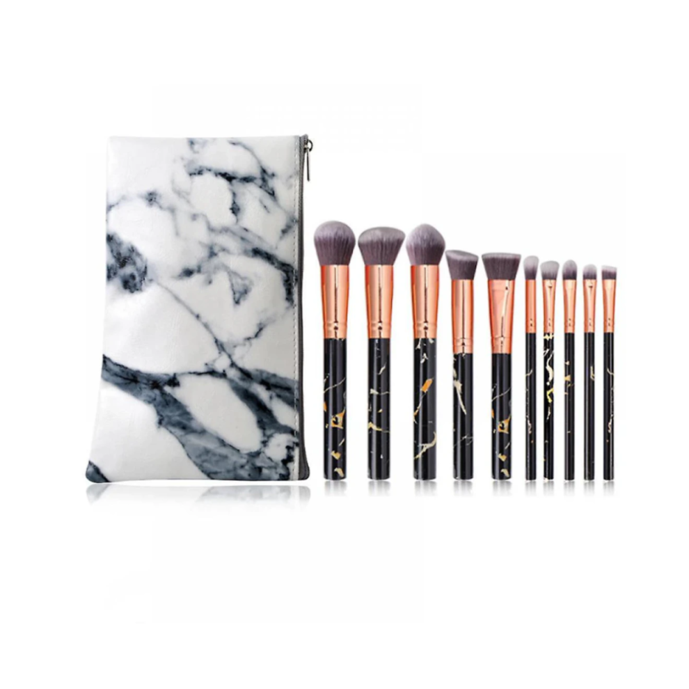 Super Soft Bristles Makeup Brush Tool Set, High-quality Silk Bristles 10PCS Cosmetic Brush Set for Face and Eye Makeup, Dense Fiber Hair Bristles for