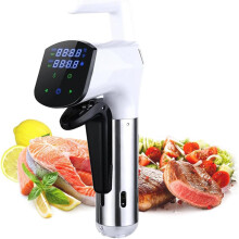 Sous Vide Precision Cooker 1100W WiFi Enabled Immersion Circulator Digital LCD Display Stainless Steel White
