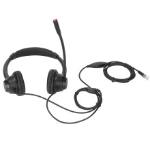 Foldable Headset With Hands Free Usage, Noise Cancelling Microphone For Clear Chat, Ultra Lightweight Design, Compatible With Devices Having RJ9