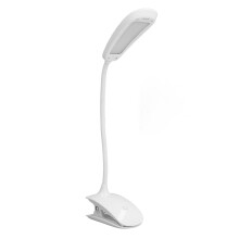 Luz de clip USB de 600 mAh, cuello de ganso de 40 cm, blanca