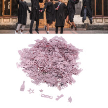 Confeti de graduación en oro rosado 100 g decoración reutilizable