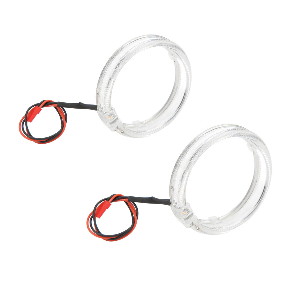 80Mm 9-36V Dual Color Led Angel Eyes Headlight Halo Rings White/Amber 4991375476476
