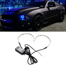 2pcs RGB Bluetooth LED Demon Eye Halo Rings, 9-36V, 5W, Aluminum