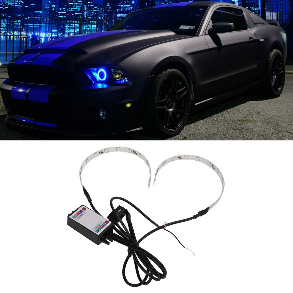 2Pcs Rgb Bluetooth Led Demon Eye Halo Rings, 9-36V, 5W, Aluminum 6931375476494