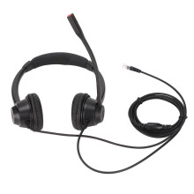 On-Ear USB Headset with AI Noise Canceling Microphone, All-Day Comfort Soft Earpads Sturdy Structure Flexible Headband for Teams Zoom Google Meet
