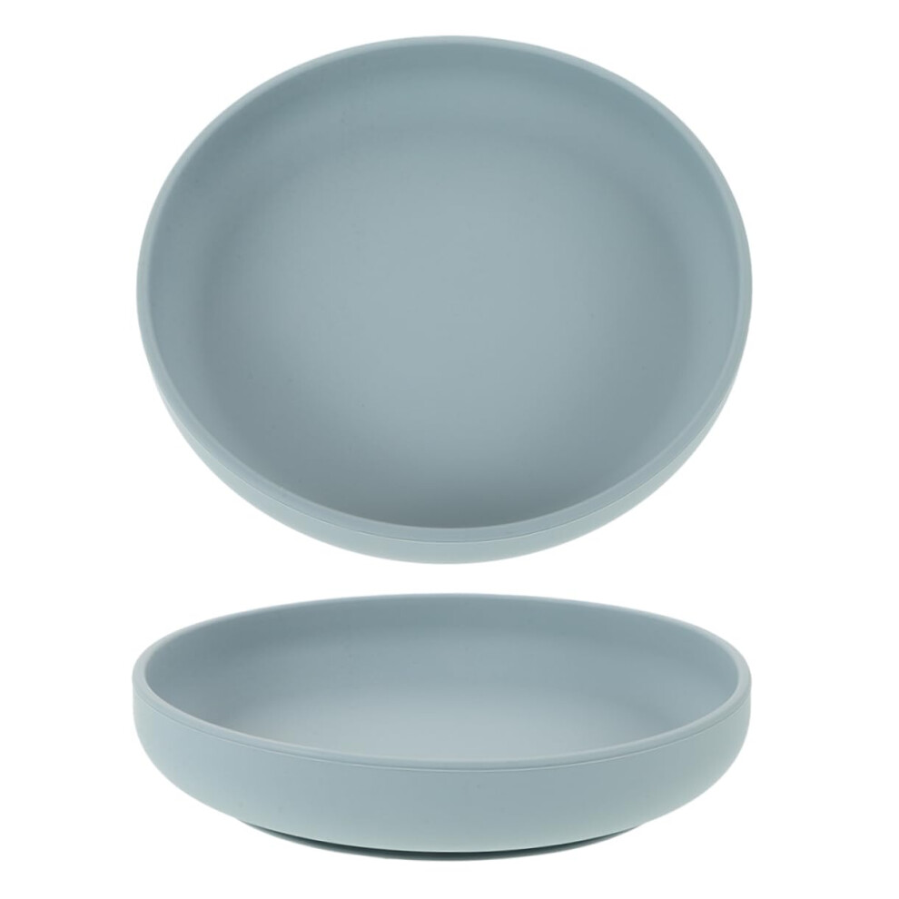 2pcs Silicone Suction Plate and Scoop Bowl for Elderly, Non Slip Spill Proof Adaptive Dinnerware