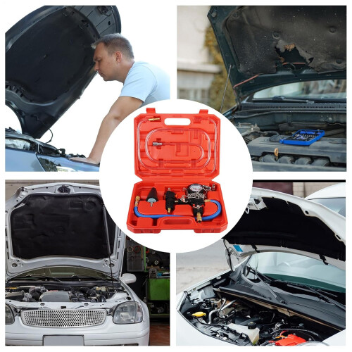 Coolant Pressure Tester and Radiator Vacuum Refill Kit with RealTime Gauge for Car Cooling System 2