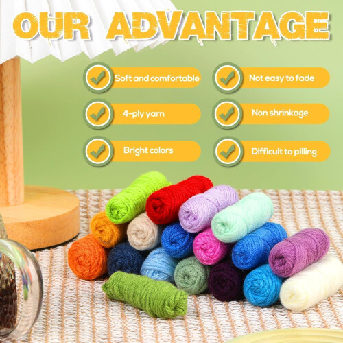 Crochet Kit for Beginners with Yarn and Hook, StepbyStep Video Tutorials, DIY Coaster Craft 2