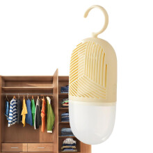 Closet Dehumidifier Reusable Hanging Moisture Absorber Bags with LeakProof Water Collector Yellow