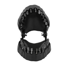 Durable Teeth Model Drill Bit Holder 28 Slots Quick Access - Black