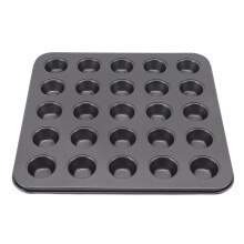 Nonstick Carbon Steel 25-Grid Mini Muffin Pan for Versatile Baking Needs