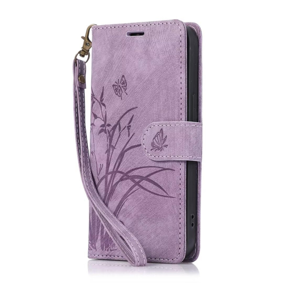 Embossed Butterfly Pu Leather Wallet Folio With Magnetic Stand For Galaxy S20 Fe Case Purple 9187378401842